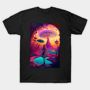 Alice in Wonderland inspired fantasy world T-Shirt